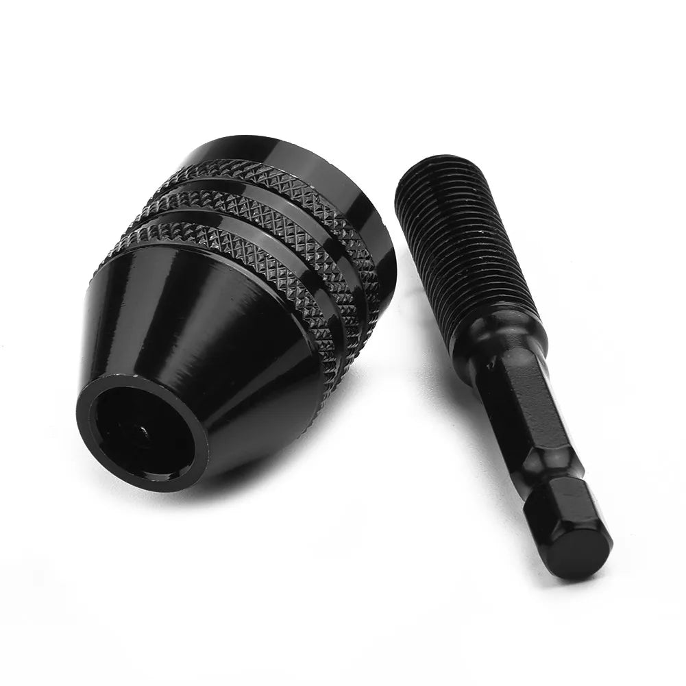 1/4" Keyless Drill Chuck Conversion 0.3-3.4mm 0.3-6.5mm 0.8-8mm Hex Shank Adapter Drill Bit Quick Change Driver Converter Qme