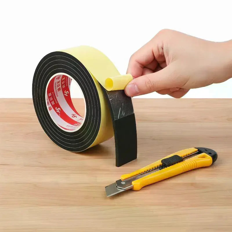 EVA Single Sided Foam Tape Multiple Thickness High Adhesion Shock Absorption Sealing Noise Reduction Home Use DIY Craft Mounting Qme