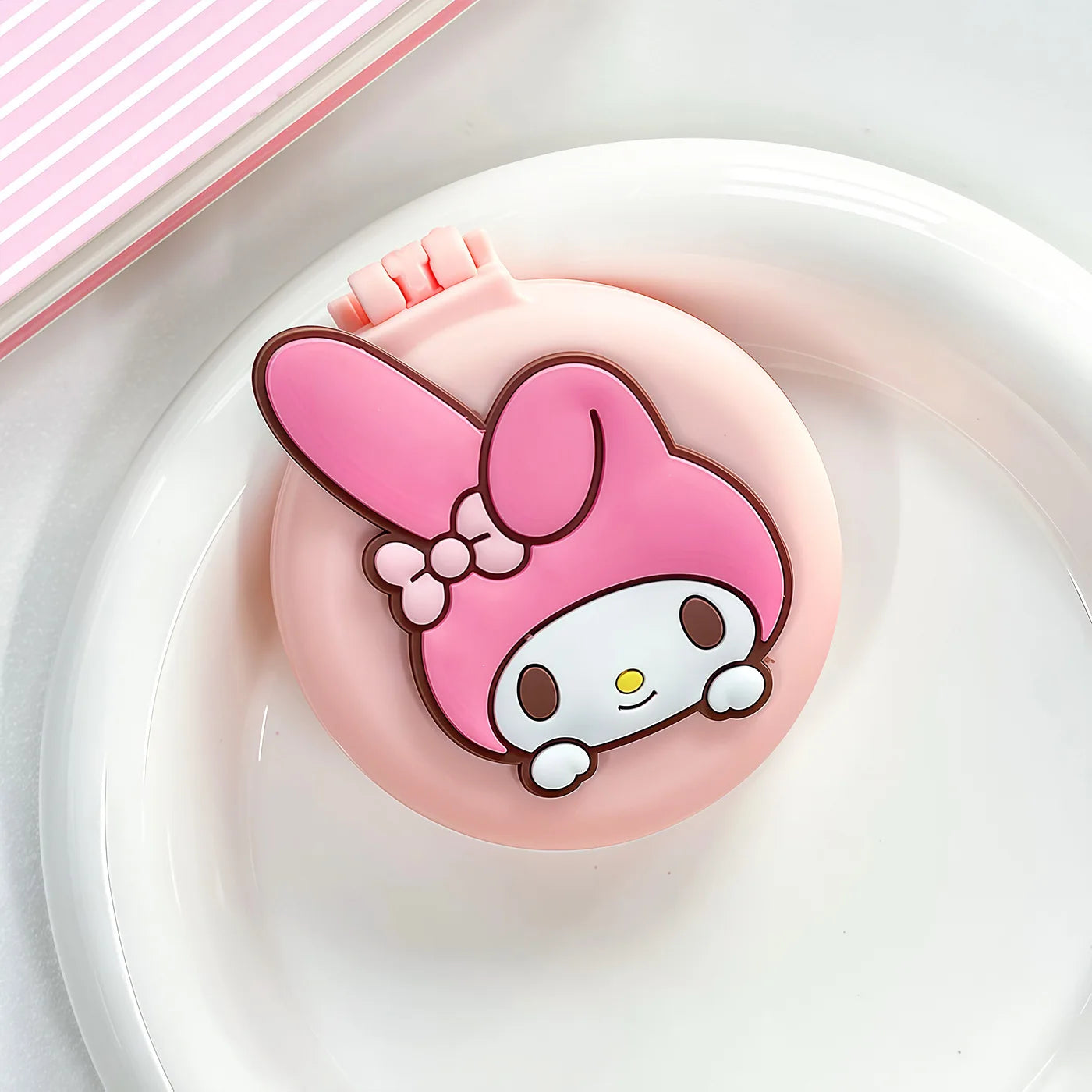 Cute Hello Kitty Black Air-cushion Comb 2-in-1 Mini Mirror Qme 11