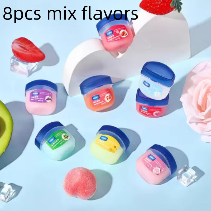 1/4/8pcs mix flavors Winter Lip Balm Whitening Moisturizing Base Natural Plant Base Moisturizing Crack Lip Care Jelly Qme 8pcs mix flavors 7g