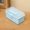 Plastic Portable Makeup Hairpin Organizer Nail Art Jewelry Box 3 Qme Blue