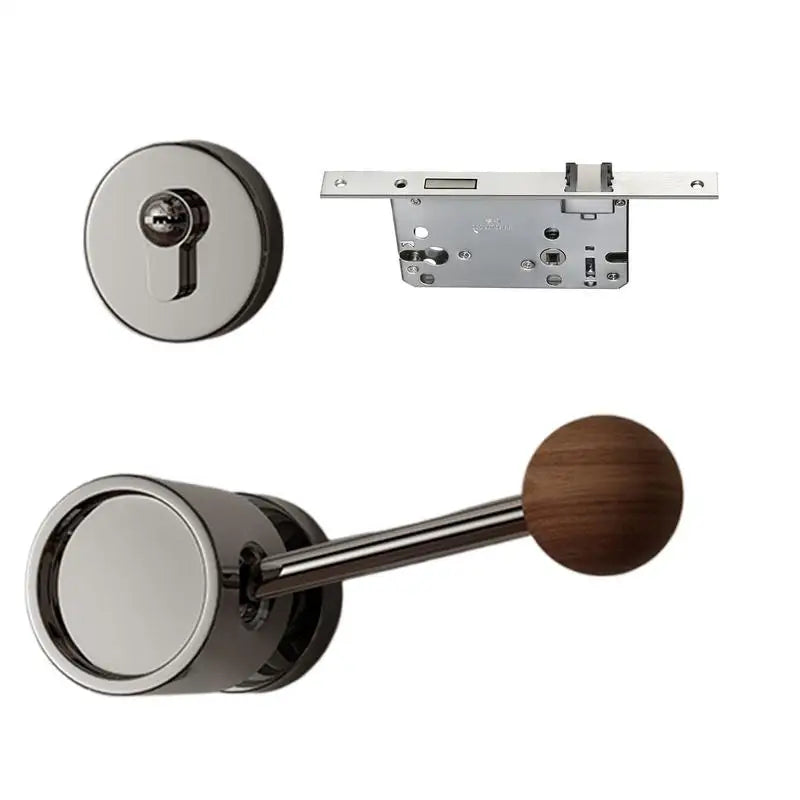 Interior Door Lock Mute Security Door Bar Modern Security Door Bar Rocker-Type Door Knobs Interior With Lock For Bedroom Or Qme