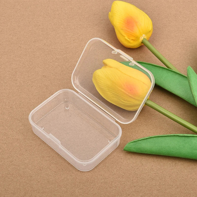 Plastic Box Transparent Jewelry Organizer Sample Small Tool Storage Qme
