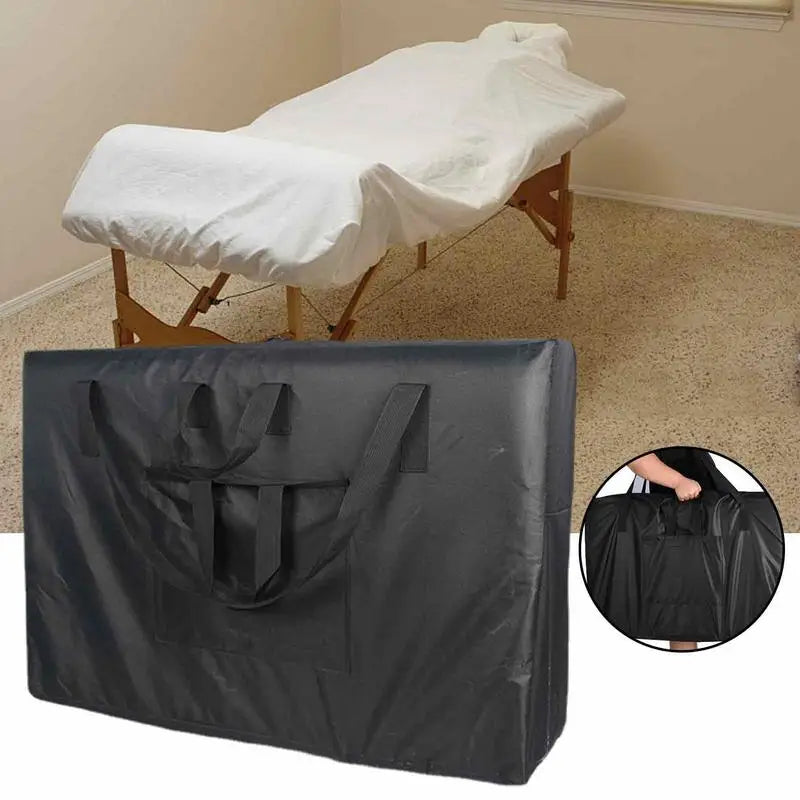 Black Handbag For Massage Table Carrying Bag For Nail Desk Beauty Bed Bag 600D Oxford Cloth Folding Storage Carry Bag Qme