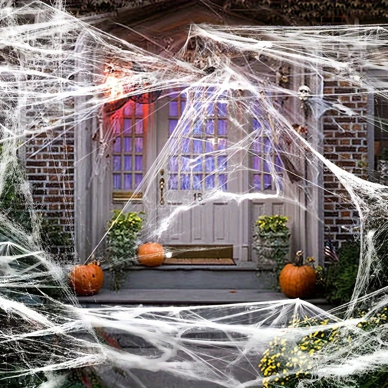 1 Spider Cotton Web Silk Small Party Haunted House Decoration Props Qme