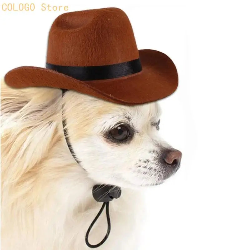 Western Denims Hat Dog Cats Nonwoven Comfortable Breathable Easyly Qme
