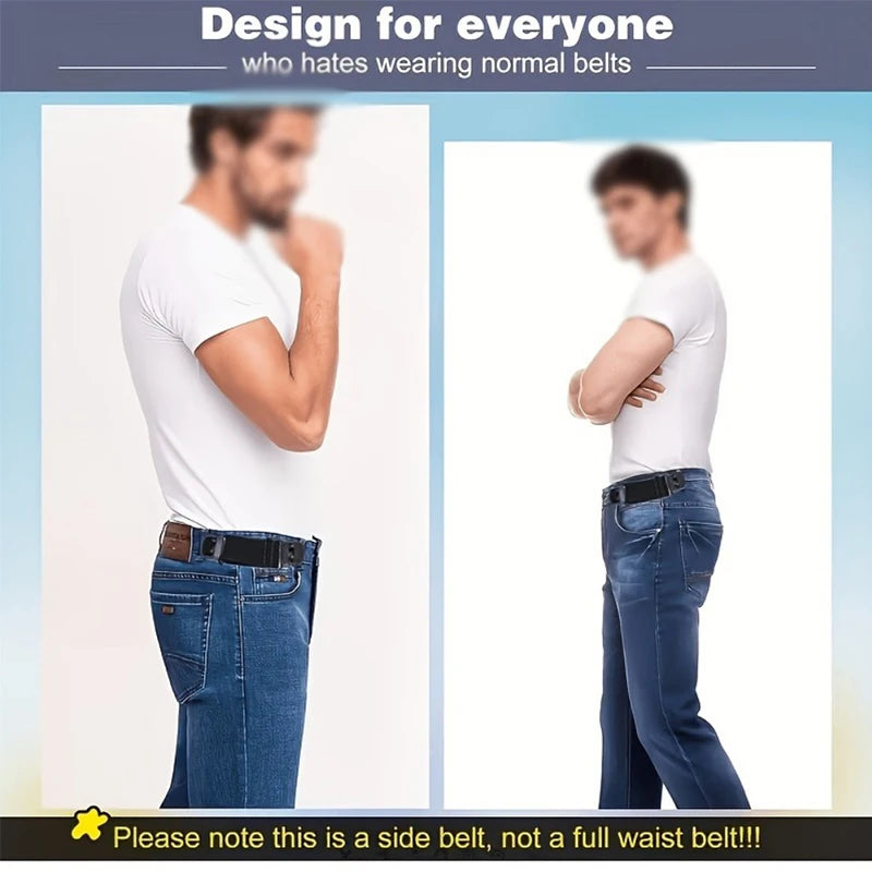 2Pcs Elastic Hidden Belt – Adjustable Lazy Waist Tightening Strap for Pants, Simple & Portable, Unisex Design Qme