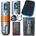 ROKYO Direct Drive Wireless Tattoo Pen Machine 4.0mm Stroke 1600mAh Light Weight Brushless Motor Power For Liner Shading Tattoo Qme Grey Dual Battery USB Type-C