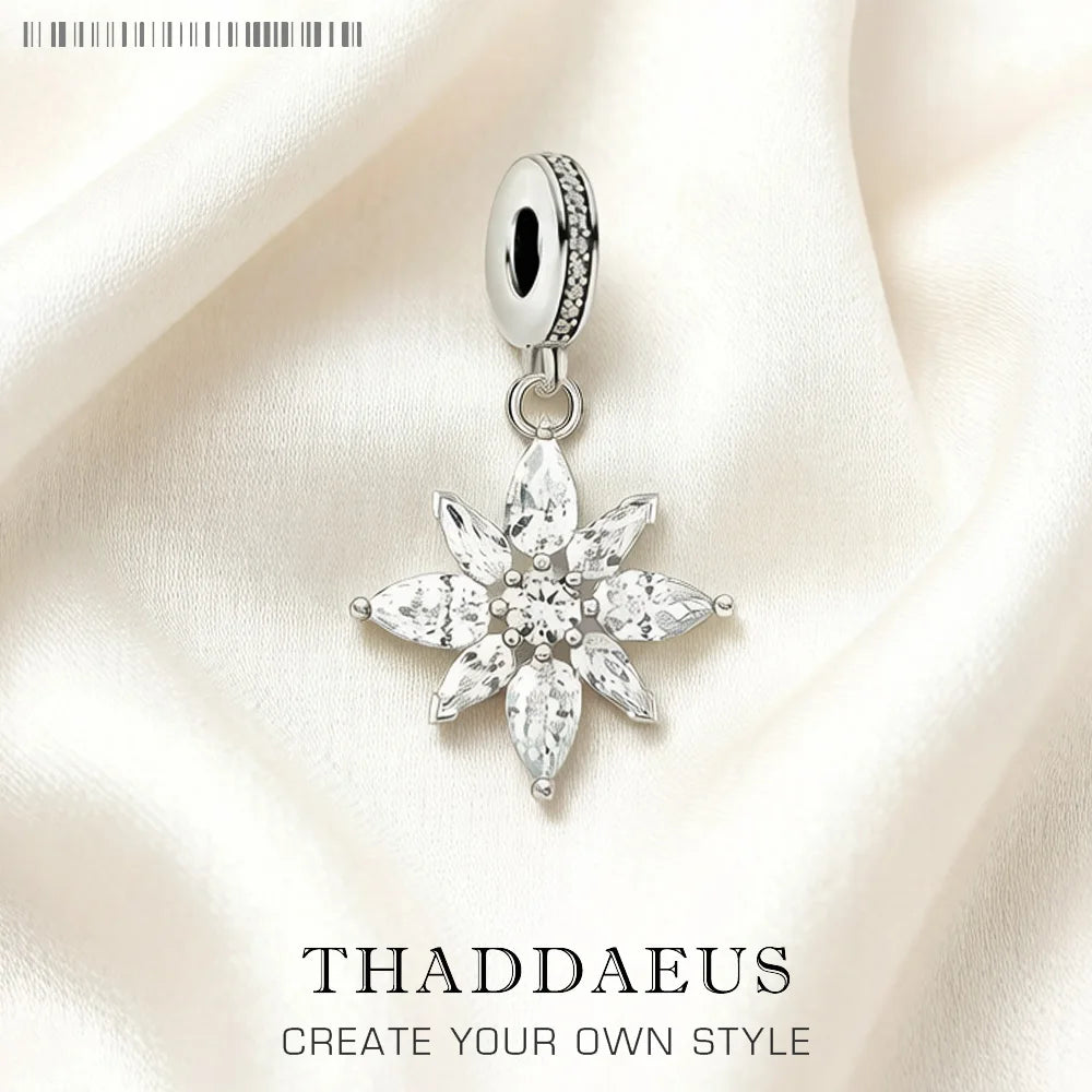 Charm Pendant Feminine Flower Fashion Jewelry For Women Winter 925 Sterling Silver New Romantic Gift Qme