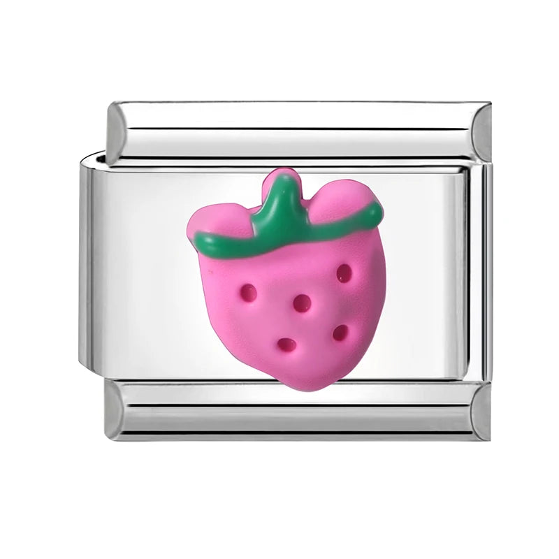 Fashion Red Apple Cute Sheep Cherry Bow Knot Italian Charm Link Fit