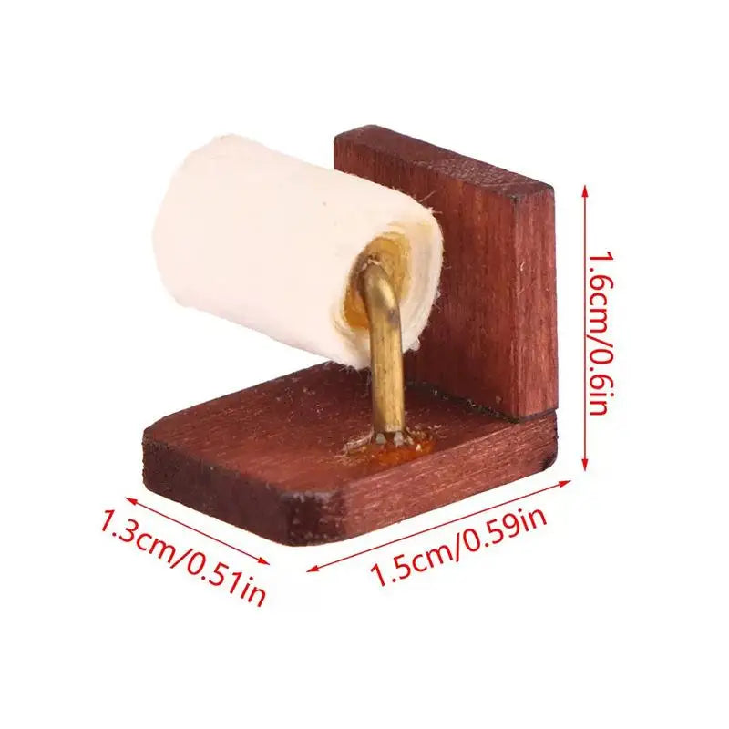 1 12 Dollhouse Miniature Furniture Paper Towel Holder Toilet Model Qme one set