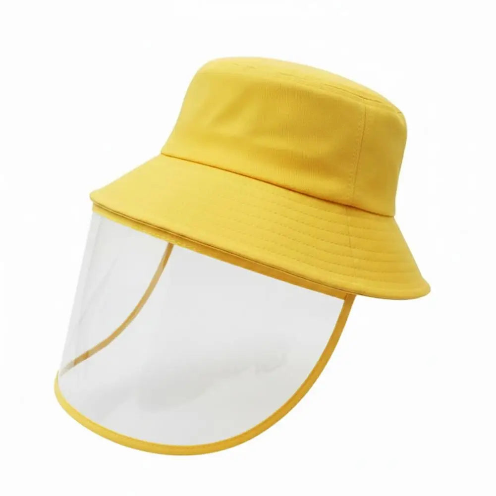 Dust-proof Windproof Cap Stylish Bucket Hat Protective Face Mask Men Qme Yellow