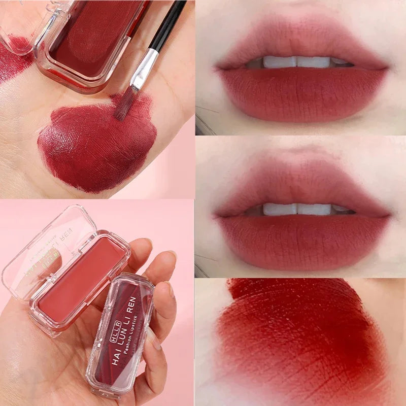 4 Colors Matte Nude Lip Mud Waterproof Long-lasting Velvet Non-stick Qme
