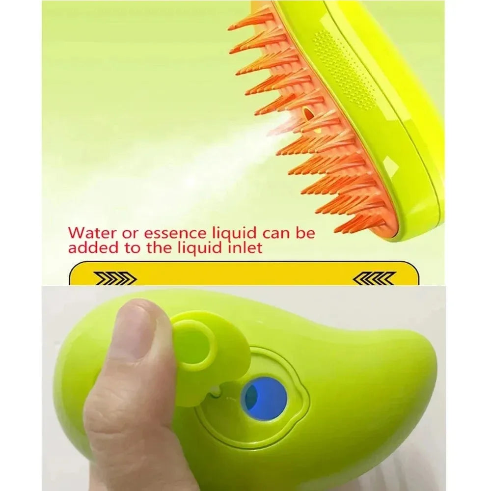 Cat Dog Steam Brush Electric Spray Water Kitten Pet Comb Soft Qme