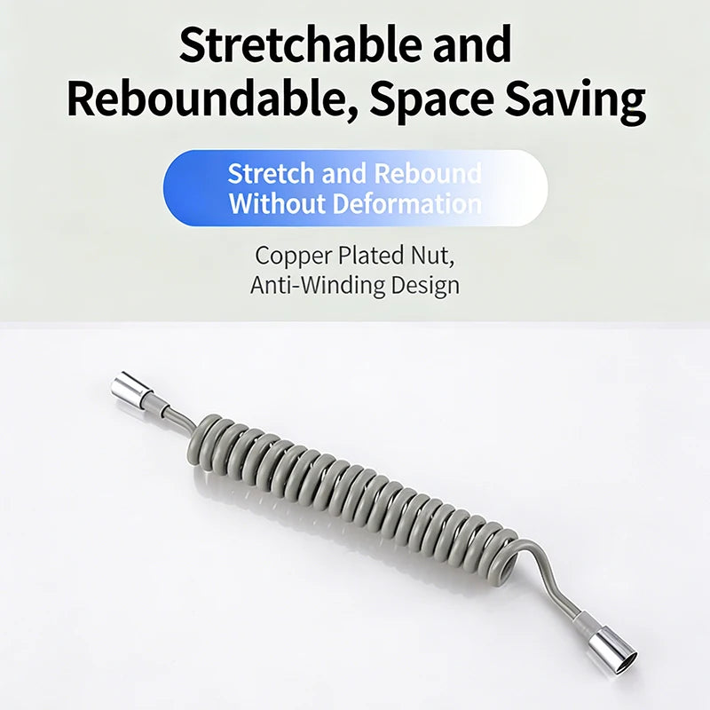 Toilet Spray Nozzle Bidet Hose Telescopic 1.5/2 Meter Spring Inlet Hose Telephone Line Shower Head Hose Qme