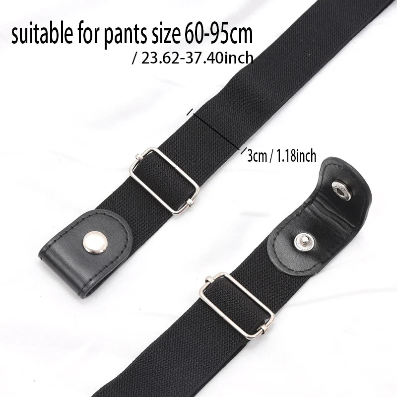 Adjustable Buckle-Free Belt for Women Girls Jeans Pants Dress No Buckle Stretch Elastic Waist Belt, No Bulge, No Hassle Belts Qme