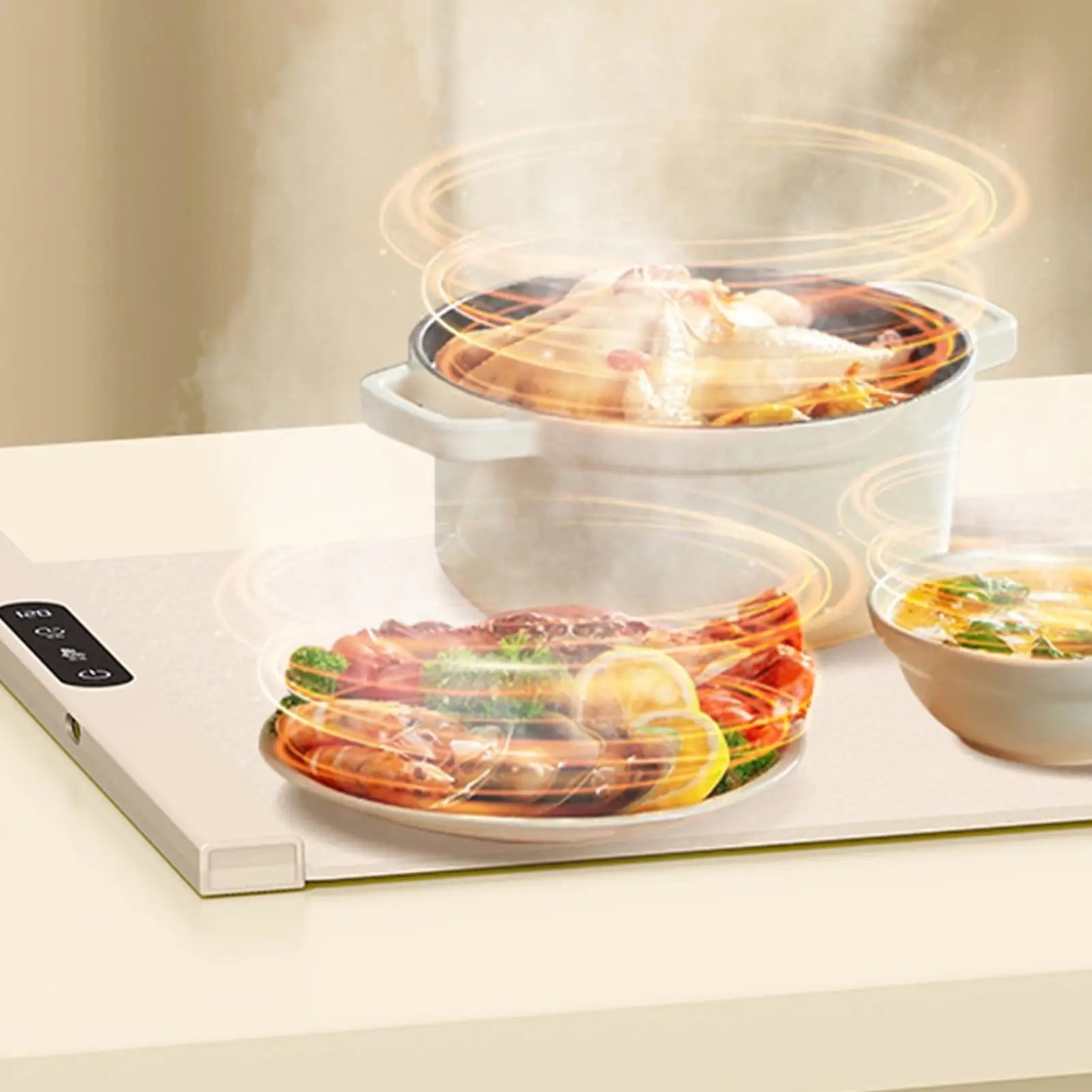 Heating Mat Food Adjustable Fast Pad Silicone Warming Buffets Party Qme