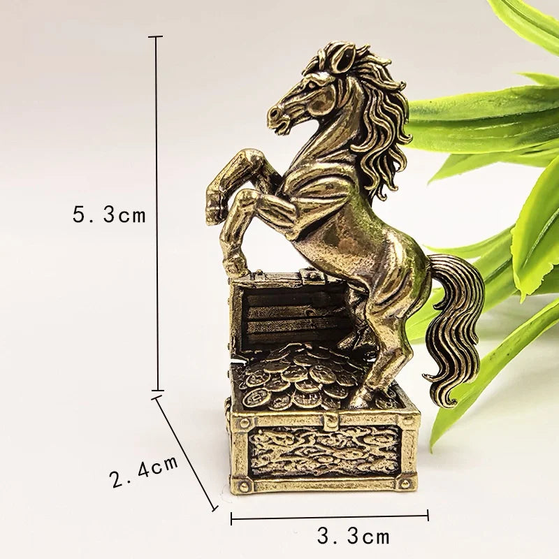 Horse Figurine Miniatures Crafts Office Home Decor Accessory Zodiac Qme B