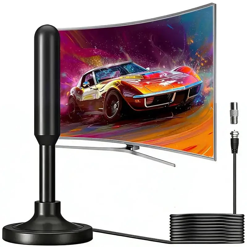 Digital TV Antenna Indoor Signal Amplifier Gain 720P 1080P Adapter Qme