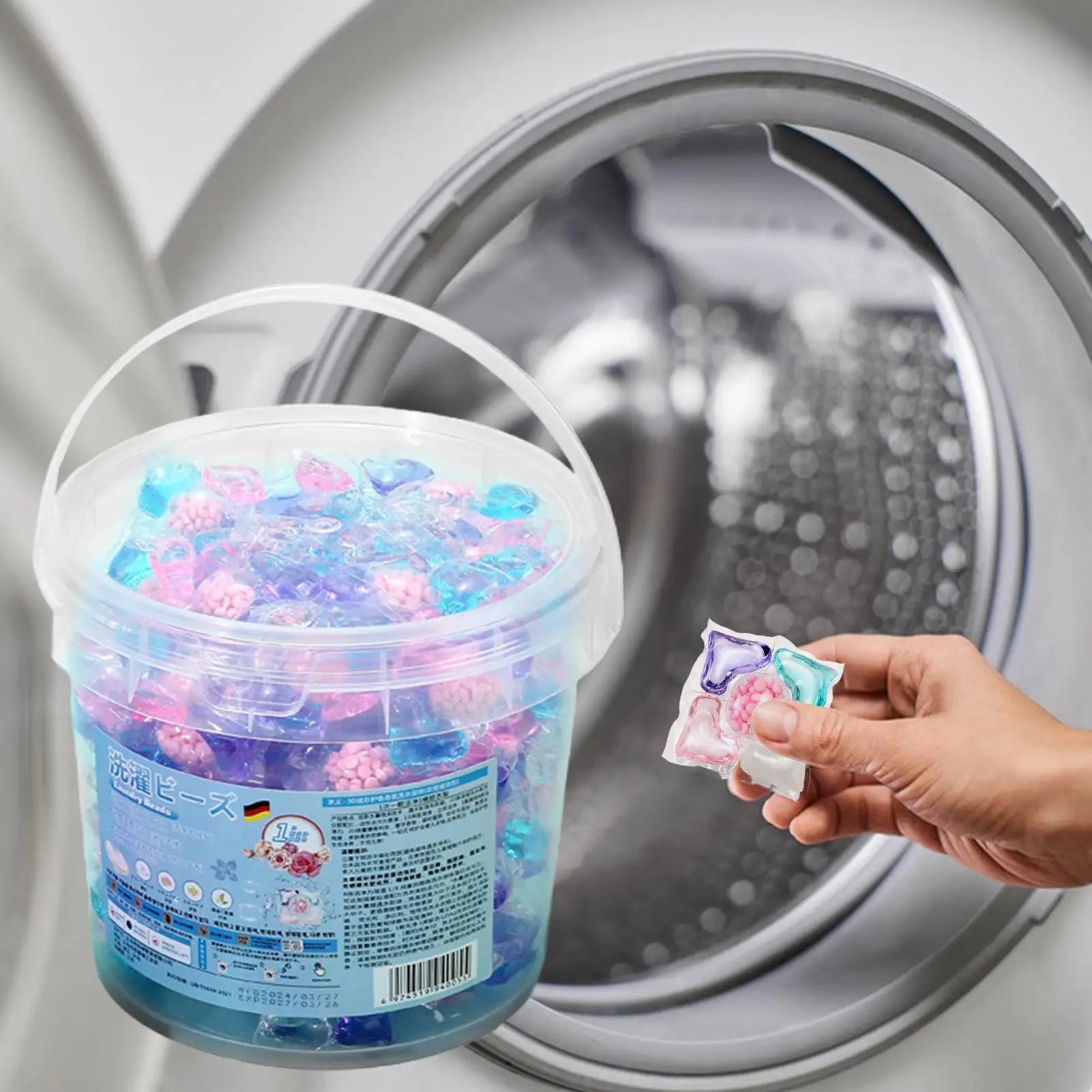 Clothing Washing Pods Deep Cleaning Color Protection Laundry Pods for Washing Machine for Apartment Bathroom Home Dorm Room Qme