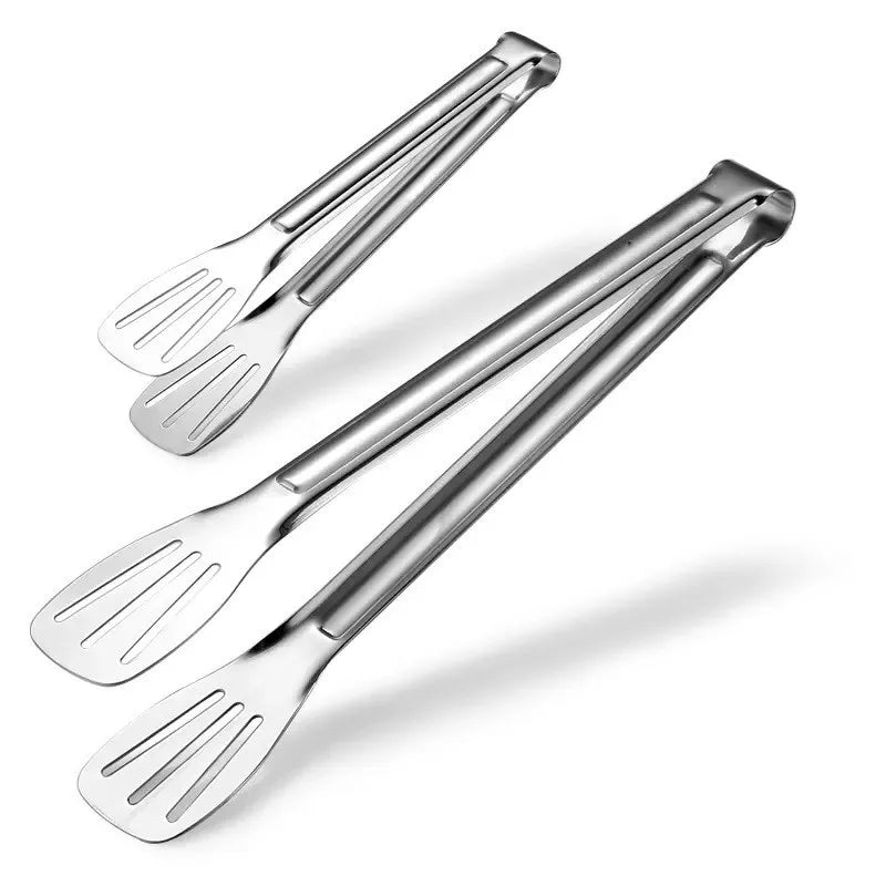 Stainless Steel Food Tongs Barbecue Tongs Meat Salad Steak Food Serving Clip Tweezers Long BBQ Cooking Tongs Kitchen Utensils Qme