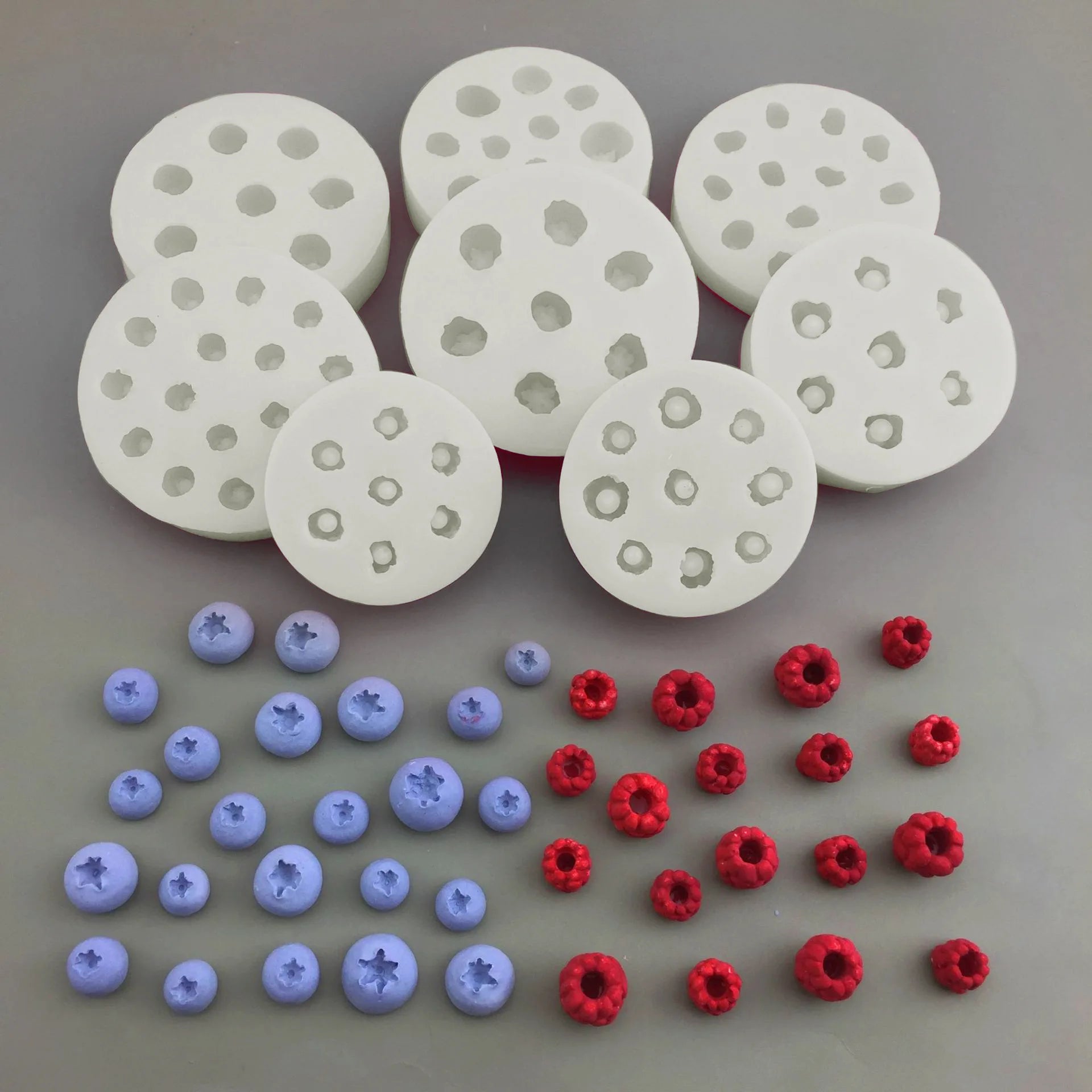3D Blueberry Raspberry Shape Silicone Mold Sugar Craft Soap Baking Tools Cake Mould Chocolate Pastry DIY Kitchen Gadgets New Qme