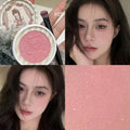 Three Dimensional Embossed Blush Fine Powder Monochrome Smooth Matte Shimmer Retro Pink Almonds Blusher Rouge Enhancing Makeup Qme 05