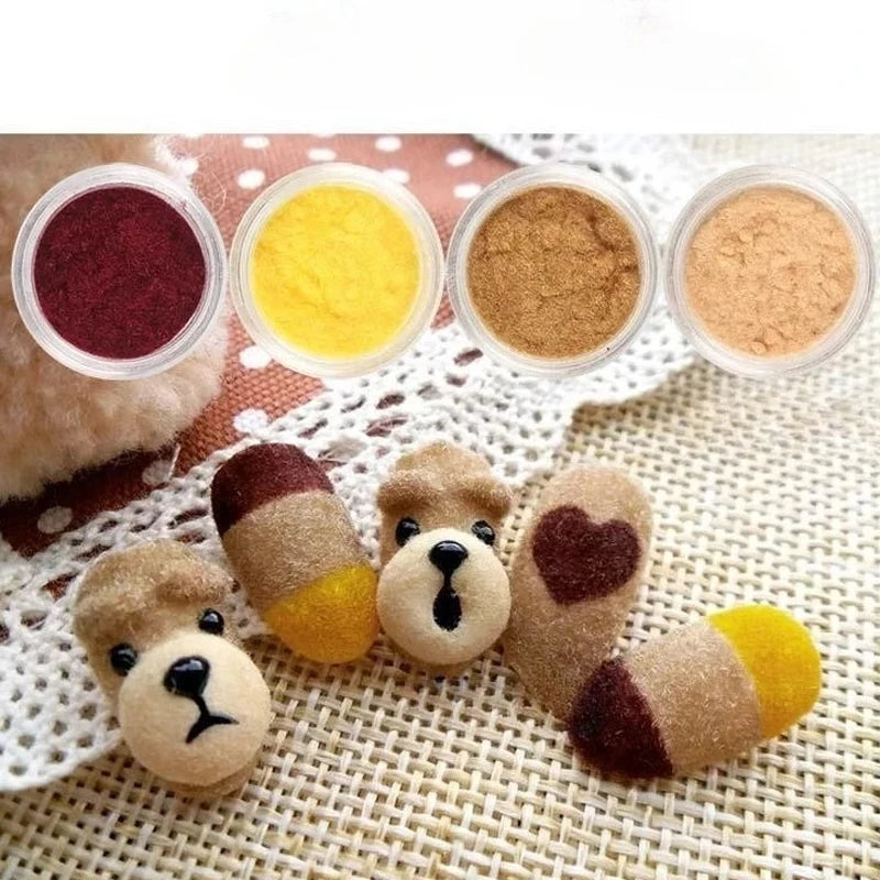 12 Nail Powder Winter Plush Glitter DIY Velvet Candy Sweater Qme