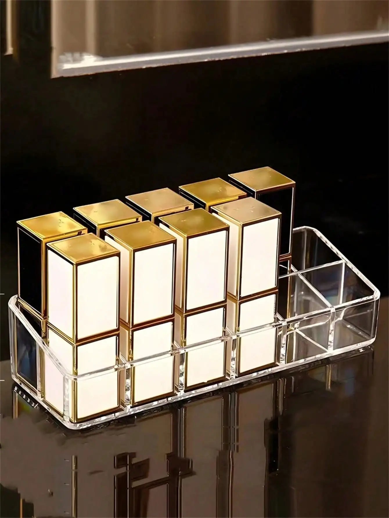 Fish Shaped Vertical Lipstick Storage Rack Box Cosmetics Display Lip Qme 12 grids