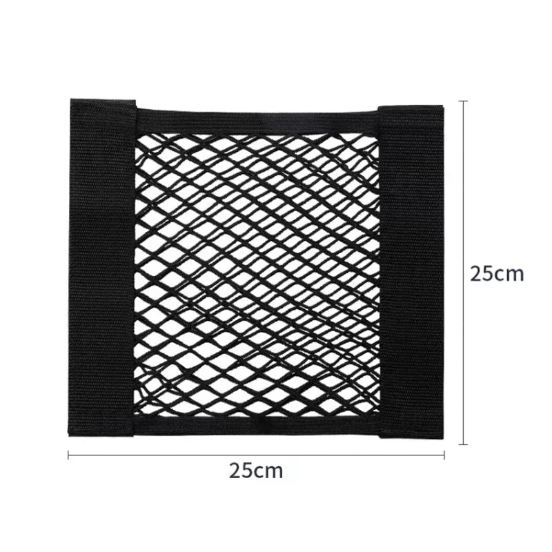 Car Storage Net Stretchable Mesh Pocket Magic Elastic Sticker Qme 25 x 25cm