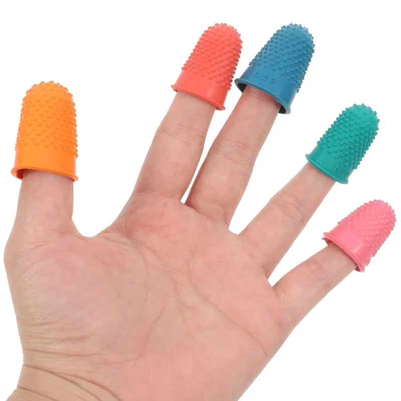 30PCS Silicone Finger Protectors Heat Resistant Anti-Slip for Electronics Factory Piano Work Gloves Qme
