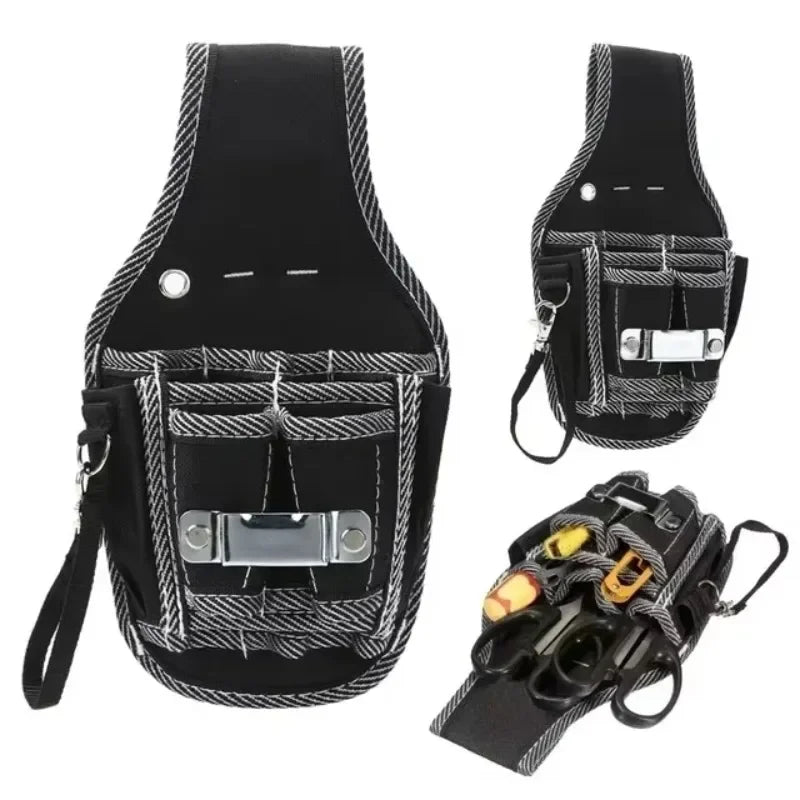 Canvas Tool Woodworking Waist Bag Small Black Oxford Cloth Qme