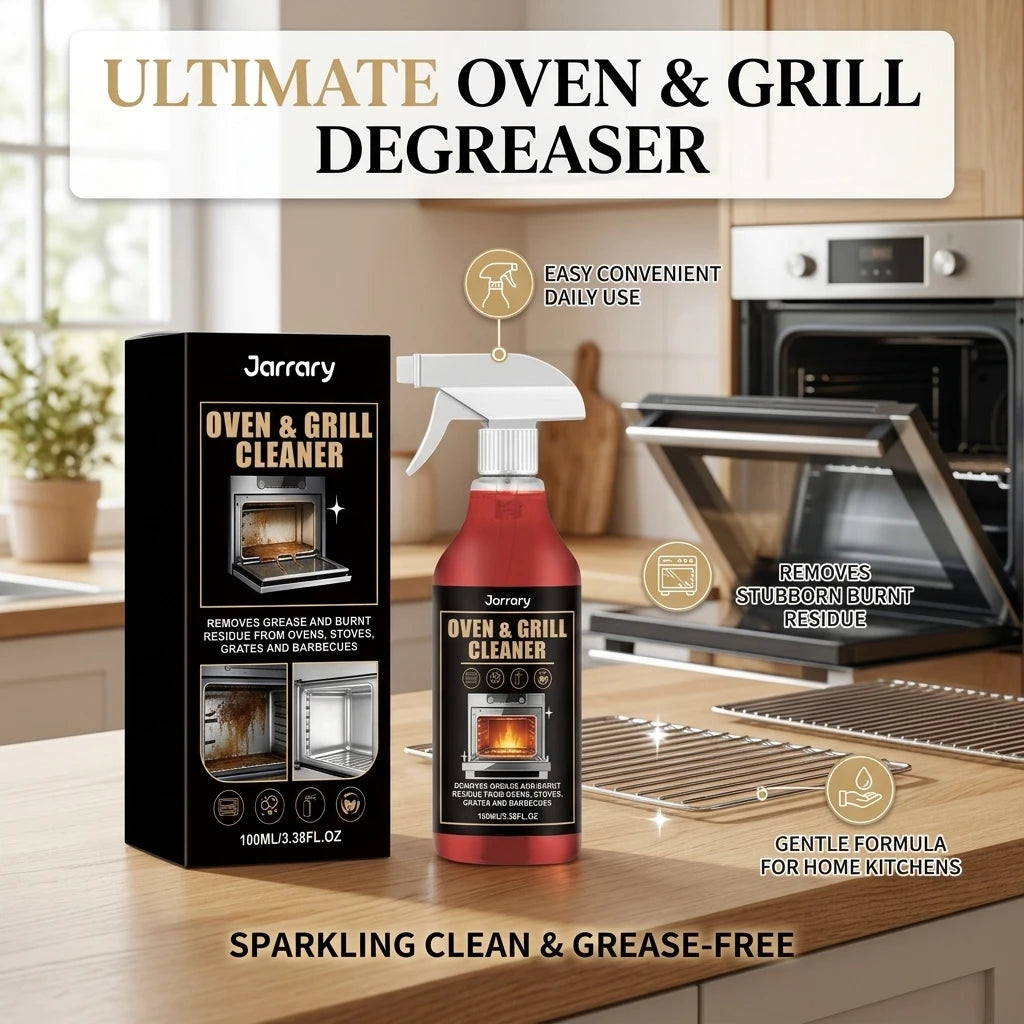 Oven & Grill Cleaning Spray Decompose Oil Stains Remove Food Residues Fast-Acting Foaming Formula Convenient Kitchen Degreaser Qme