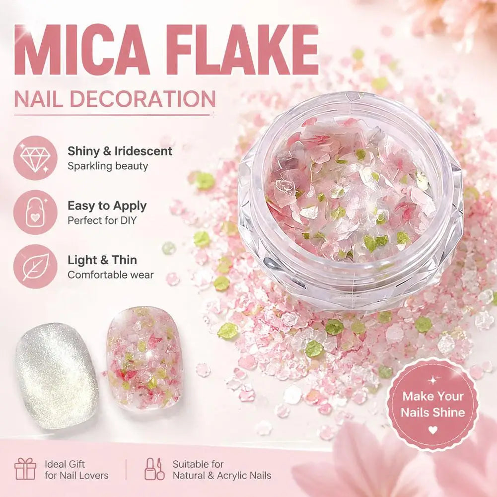 1 Box Colorful Nail Art Sequins Ultra-thin Manicure Glitter Flakes Qme