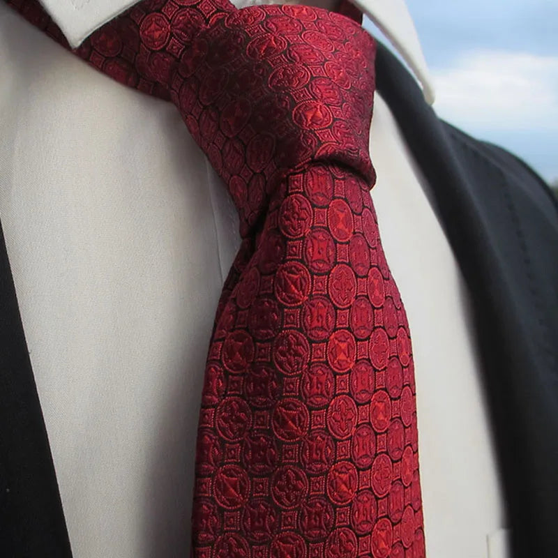 Silk Men Tie Sliver Plaid Solid Grey Wide Luxury Wedding Prom Qme RT15