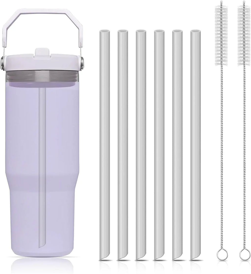 Reusable Straws Plastic Cleaning Brushcompatible Stanley Iceflow Qme 6pcs