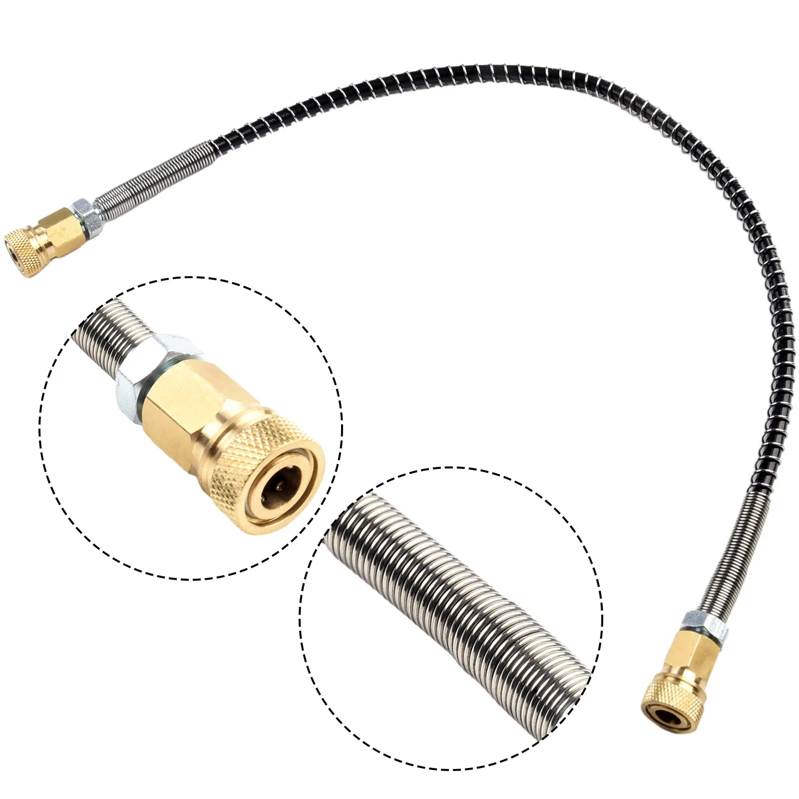 50cm 1.64ft M10×1 High Pressure Hose 63mpa Air Compressor Air Pump Filling Station Hose With Female Connector Pneumatic Parts Qme Default Title