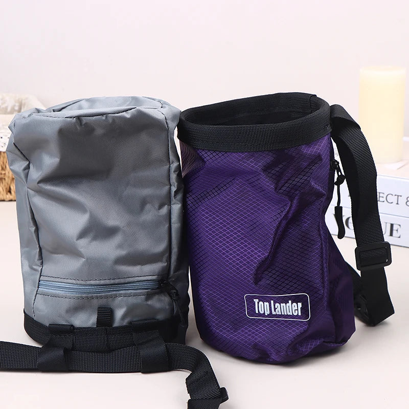 Magnesia Sack Rock Climbing Chalk Bag Waterproof Pocket Weight Qme