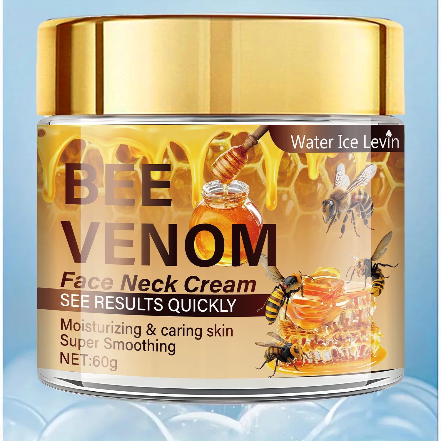 Bee Venom Facial Firming Cream, Contains Vitamin E, Moisturizes and Softens the Face, Brightens Skin Tone, Can Be Used on the Face and Neck Qme