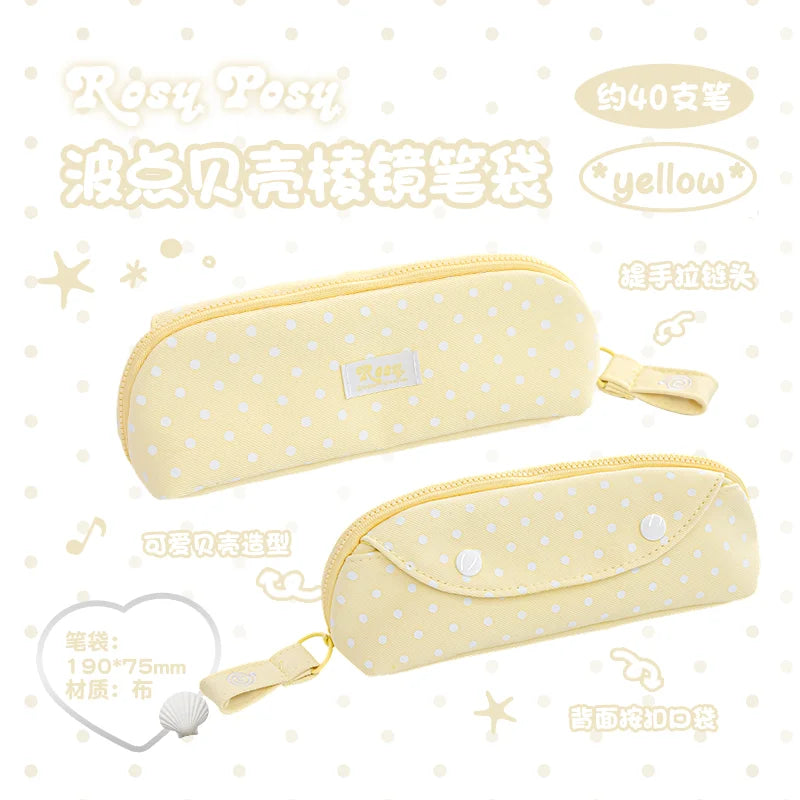 Large Capacity Double Layer Pencil Case for Students - Pen Bag Pouch Holder Box for Office Stationery Back to School Supplies Qme yellow