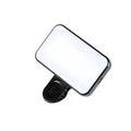 NEW Mini Rechargeable Selfie Fill Light - 3 Color Modes, Adjustable Brightness, Clip-on LED Light for Mobile Phones & Computers Qme black