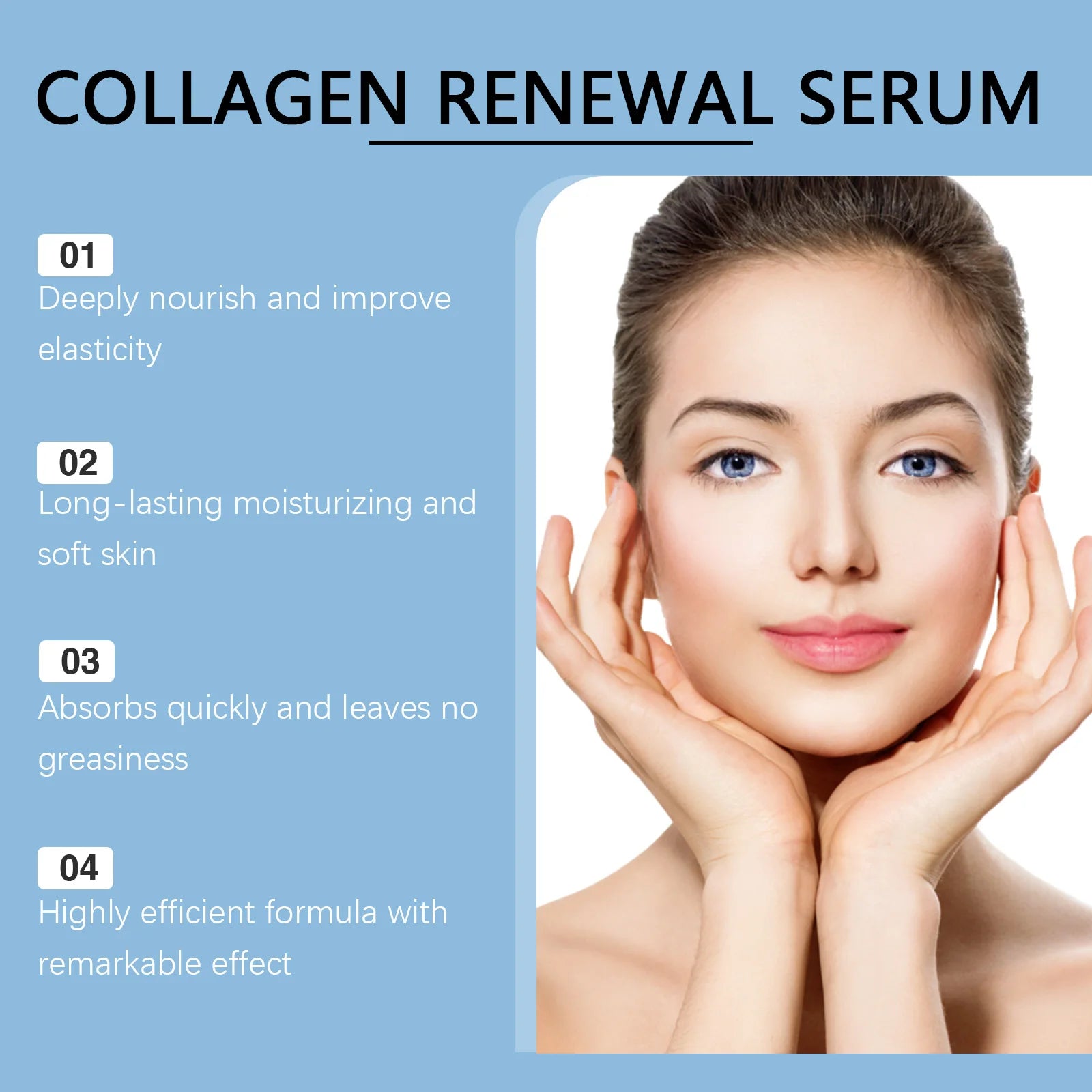 Collagen Polypeptide Essence Fade Fine Lines Lifting Firming Moisturizing Skin Care Tightening Skin Nourishing Facial Serum Qme