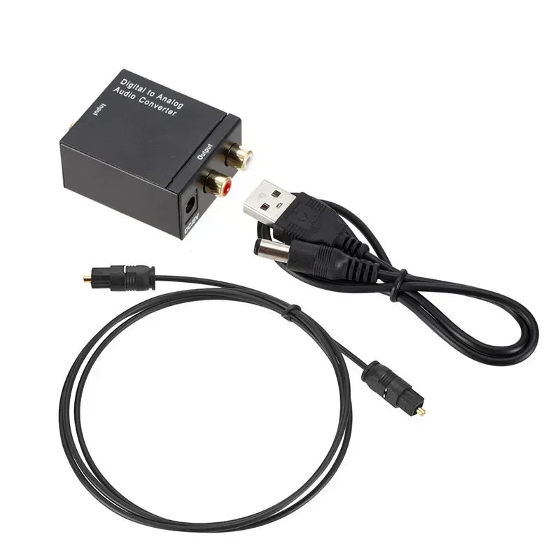1080P Resolution Audio Converter Decoder for Audio Line, Coaxial/digital Fiber To Analog Qme Host USB powered