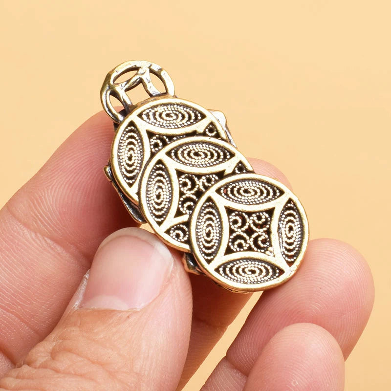 Animal Pixiu Coin Charms Pendant Statue Ornament Chinese Miniature Qme