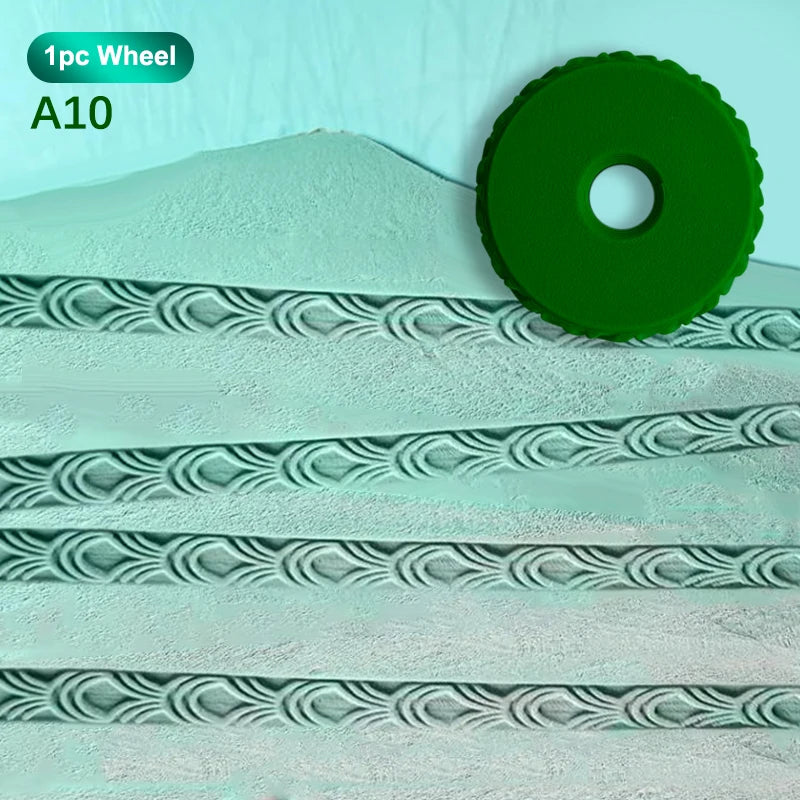 Clay Stamp Roller Ceramic Texture Wheel Geometric Flower Patterns DIY Clay Tools Body Painting Stamps Durable Art Decor Qme A10