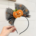 Pumpkin Halloween Flower Headband Spider Ghost Halloween Party Hair Hoop Bowknot Witch Ghost Festival Headpiece Qme StyleE