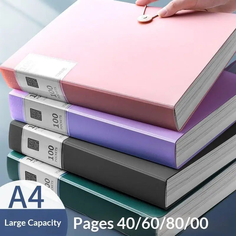 PP Transparency Waterproof Insert Brochure 60 100 Pocket A4 File Qme