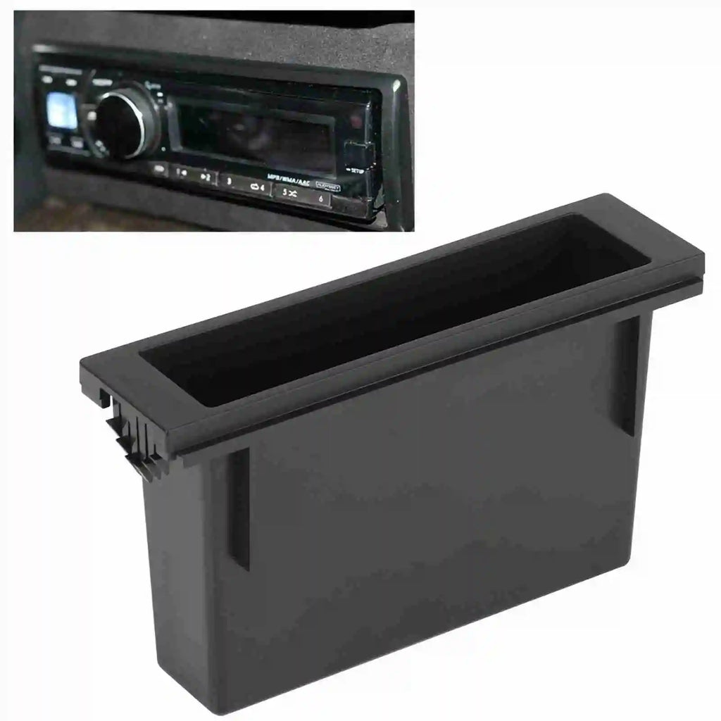1Din Car Stereo Radio Storage Box Inner Organizer Fits for Radio Storage Box Stereo Radio Car Accessories Qme
