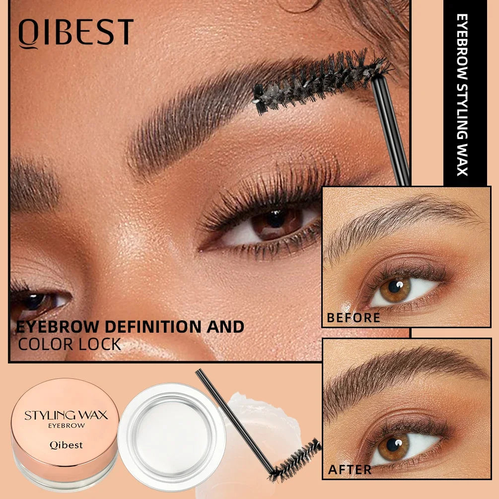 QIBEST Transparent Eyebrow Shape Gel Three-dimensional Eyebrow Gel Waterproof Long-lasting Brow Soap Makeup Eyebrow Styling Gel Qme