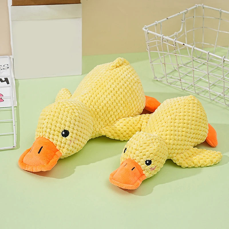 Cartoon Plush Dog Toys Duck Bite Wear Resistant Grinding Teeth Qme